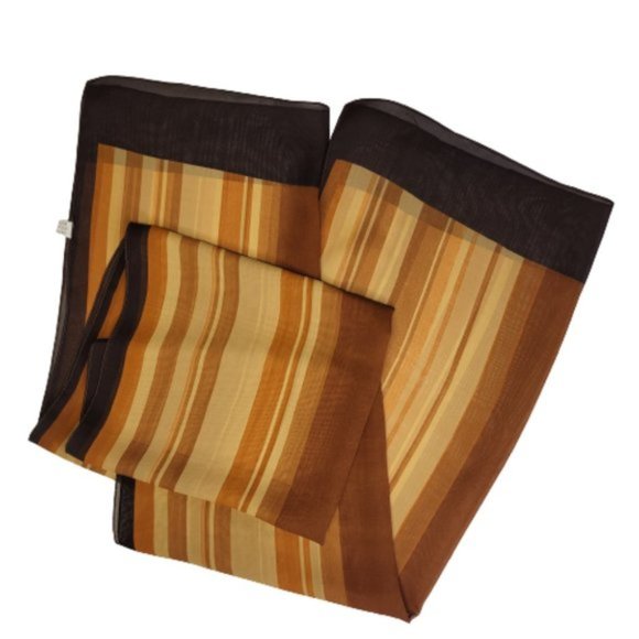 Brown Scarf Striped Scarf Stripes Fashion Scarf-NEW - Picture 2 of 4